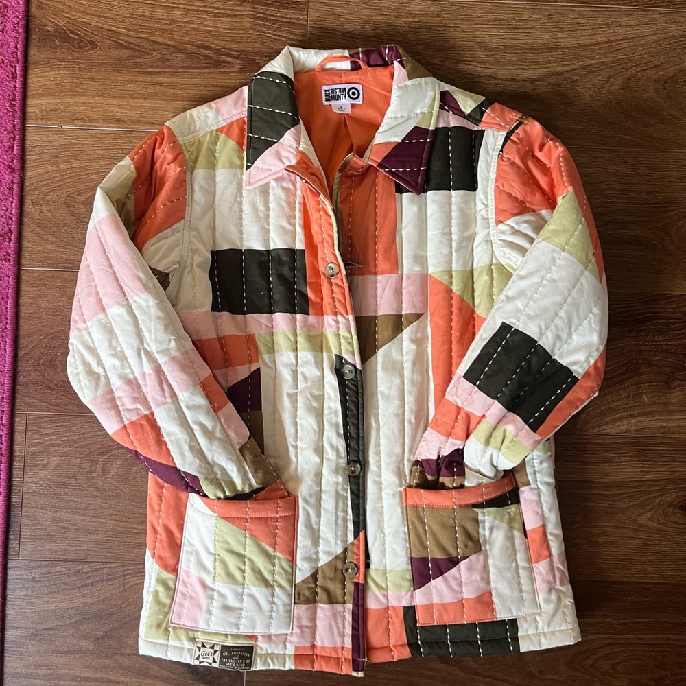 Boho Multicolor Quilted Puffer Jacket